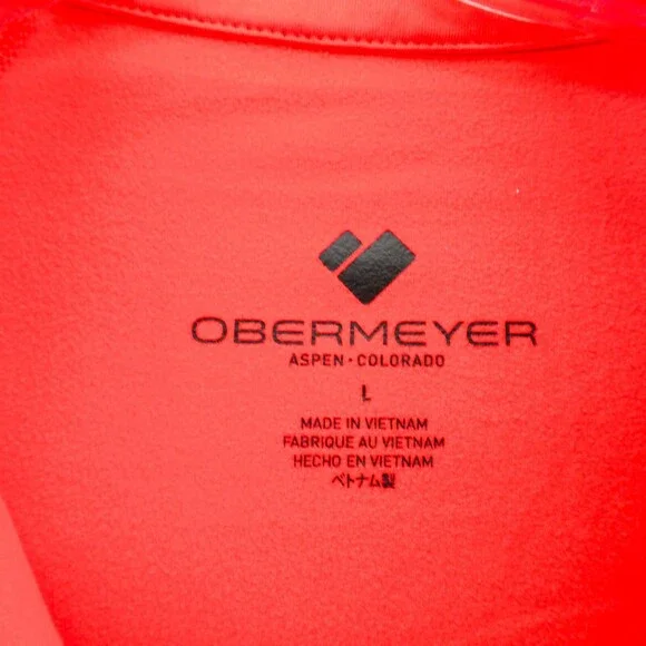 Obermeyer Jacket Large Womens‎ Orange 1/4 Zip Aspen Ski Colorado Casual Sporty - Picture 7 of 14